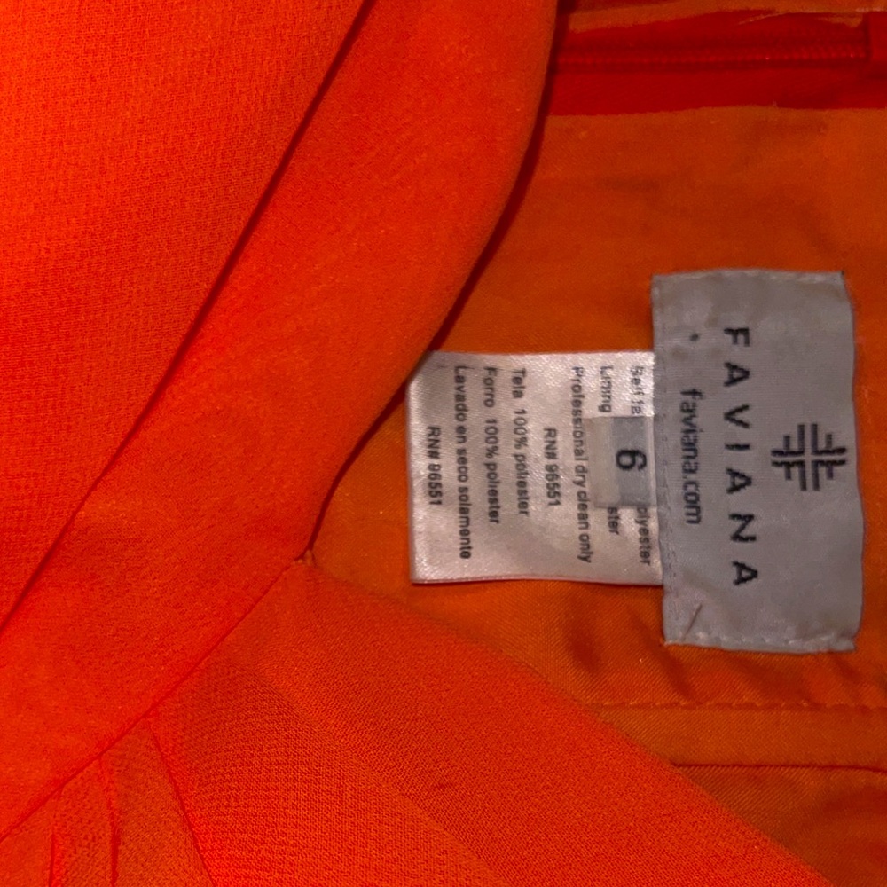 Coral/orange prom dress strapless